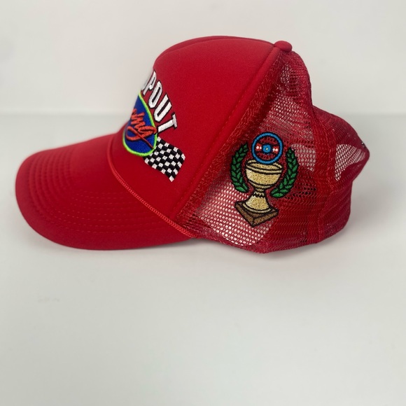 Drop Out Racing Logo Snapback Hat – Red Adjustable - Picture 2 of 7